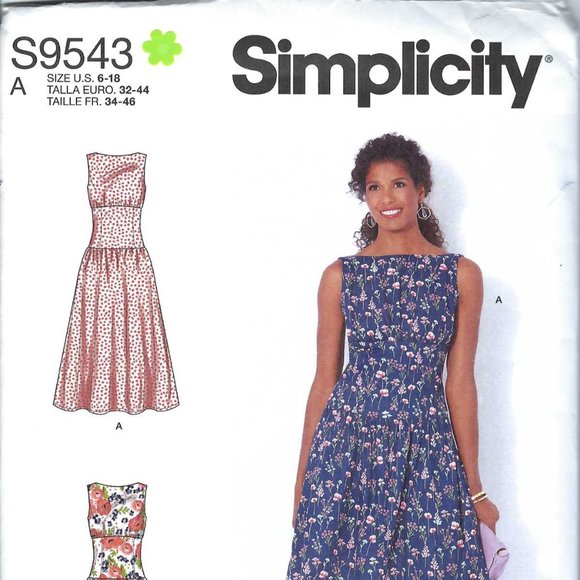 Simplicity S9543 Dress Sewing Pattern, Easy-to-Sew, Sizes 6-18 - Picture 1 of 2